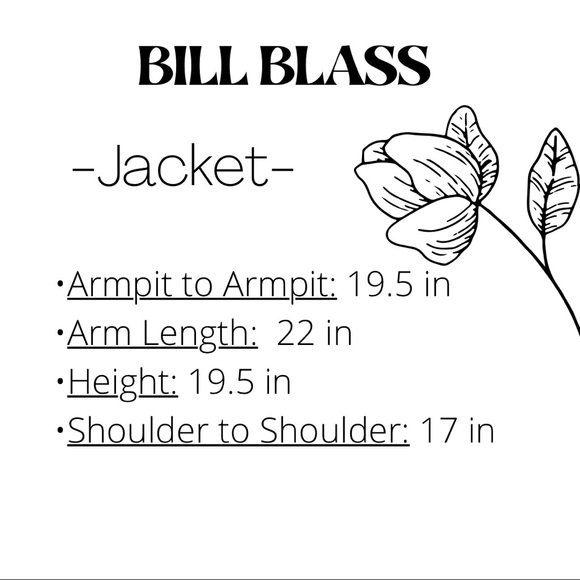 Bill Blass | Jacket | Black 100% Cotton Denim Jacket - Picture 7 of 7